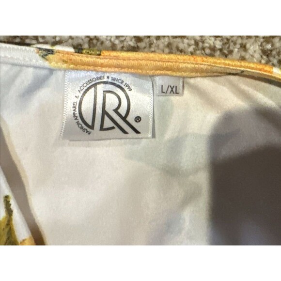 Women's Sleeveless Lemon Print Romper Tie Waist Large/XL - Picture 4 of 5